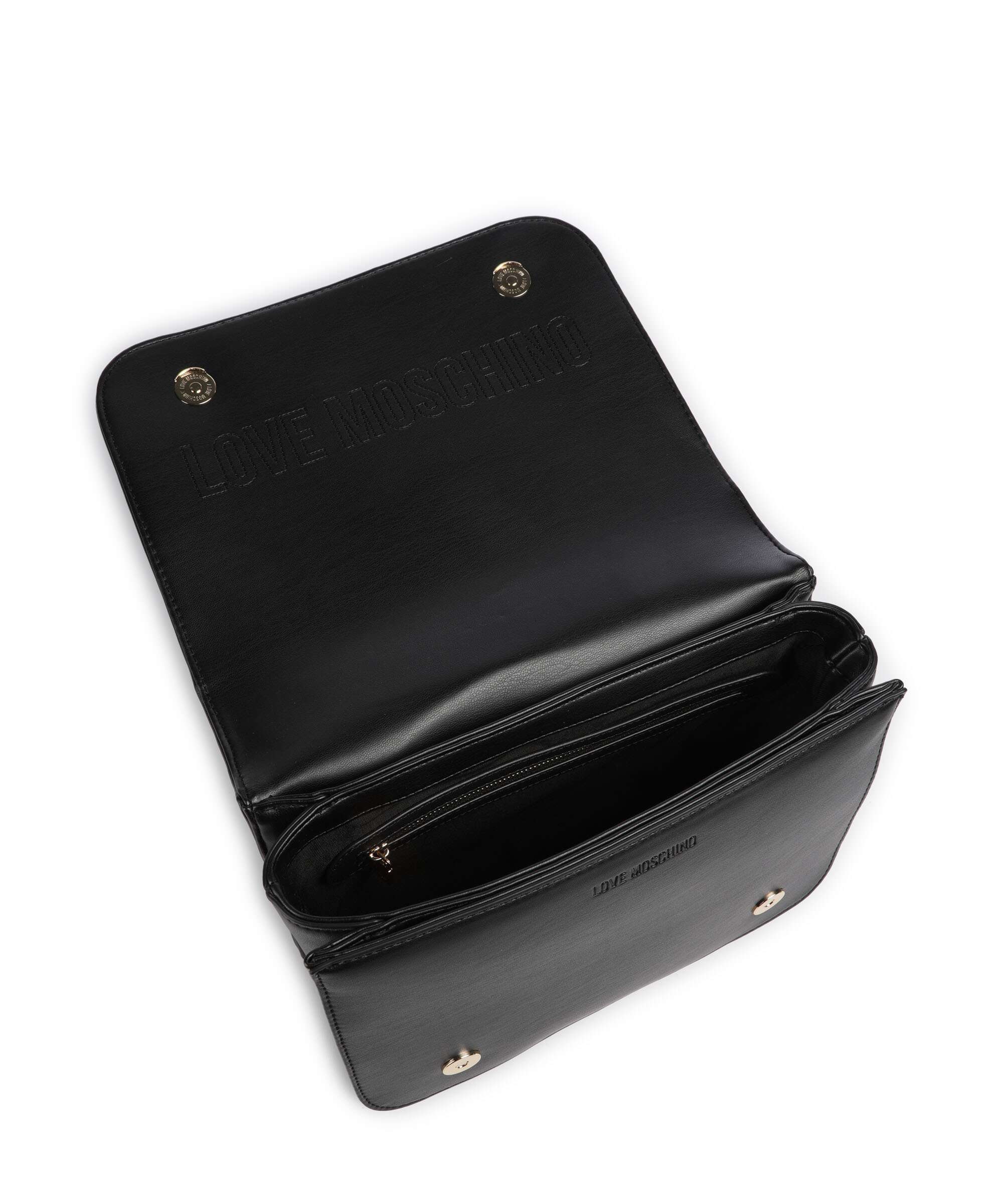 Love Moschino Quilted Laminated Shoulder bag nero