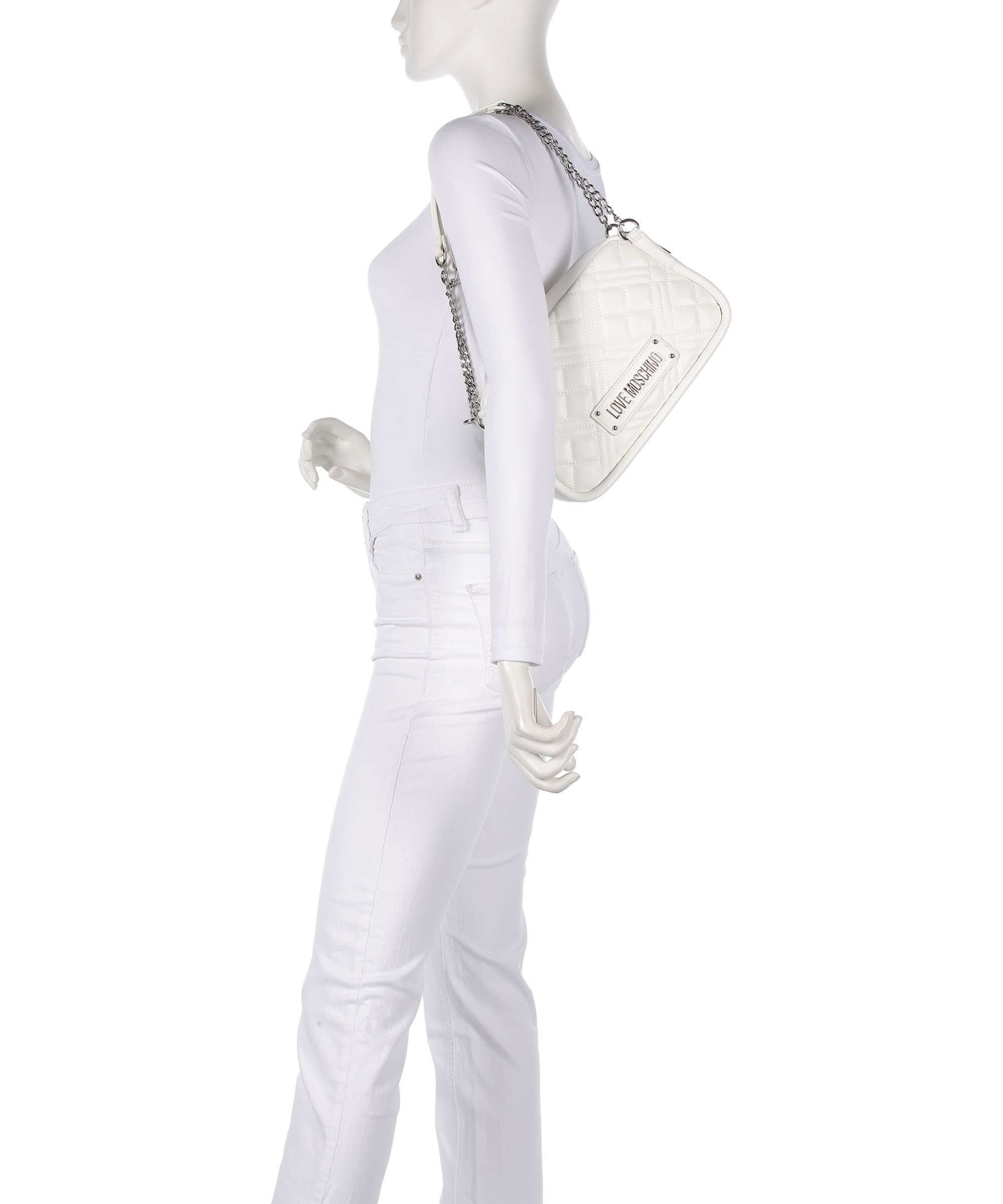 Love Moschino Quilted Shoulder bag bianco