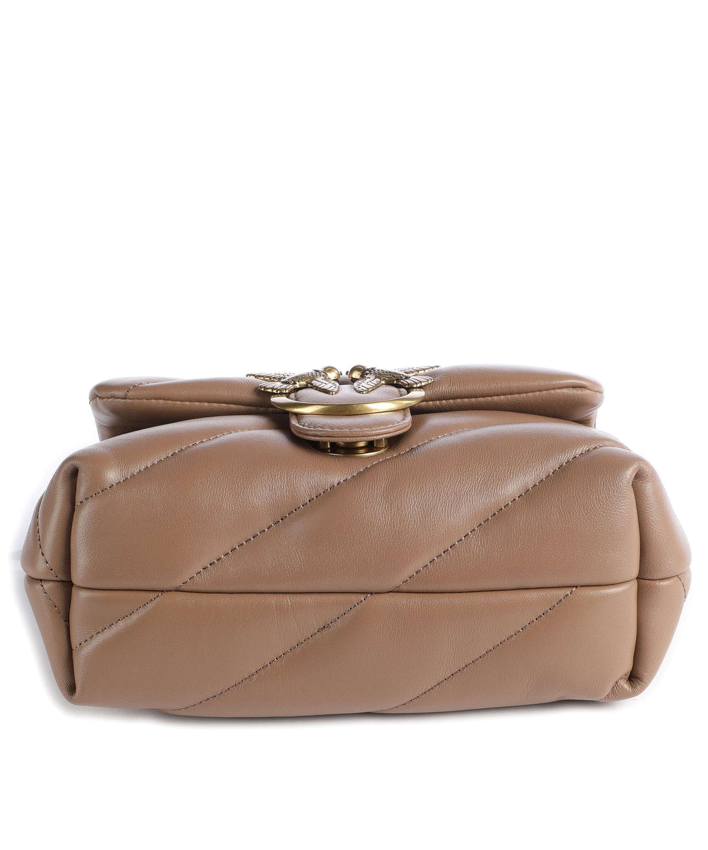Pinko Love Puff Mini Shoulder bag biscotto zenzero/antique gold