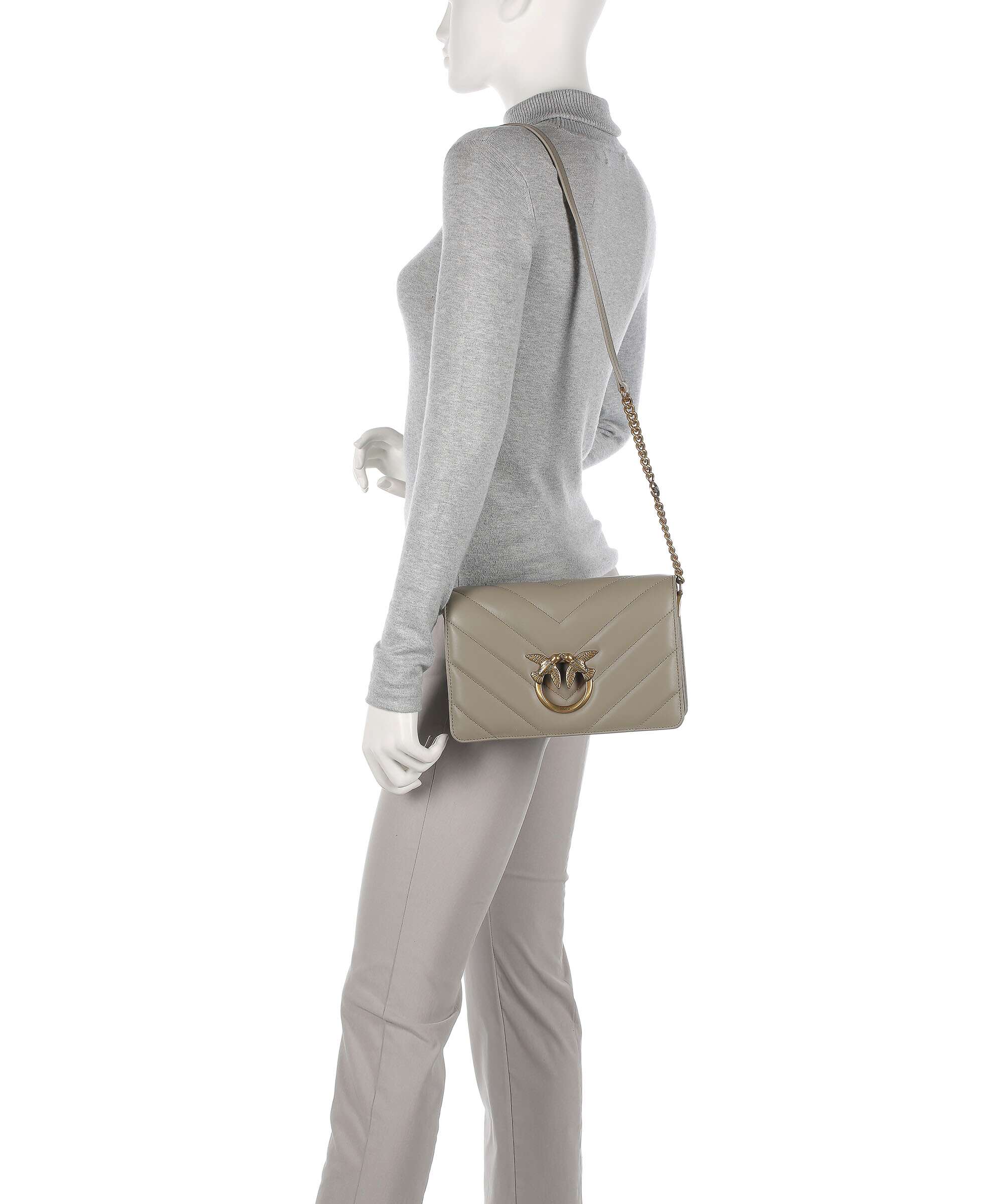 Pinko Love Click Classic Crossbody bag noce/antique gold