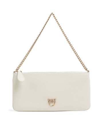 Pinko Flat Horizontal Sac porté épaule bianco seta/antique gold