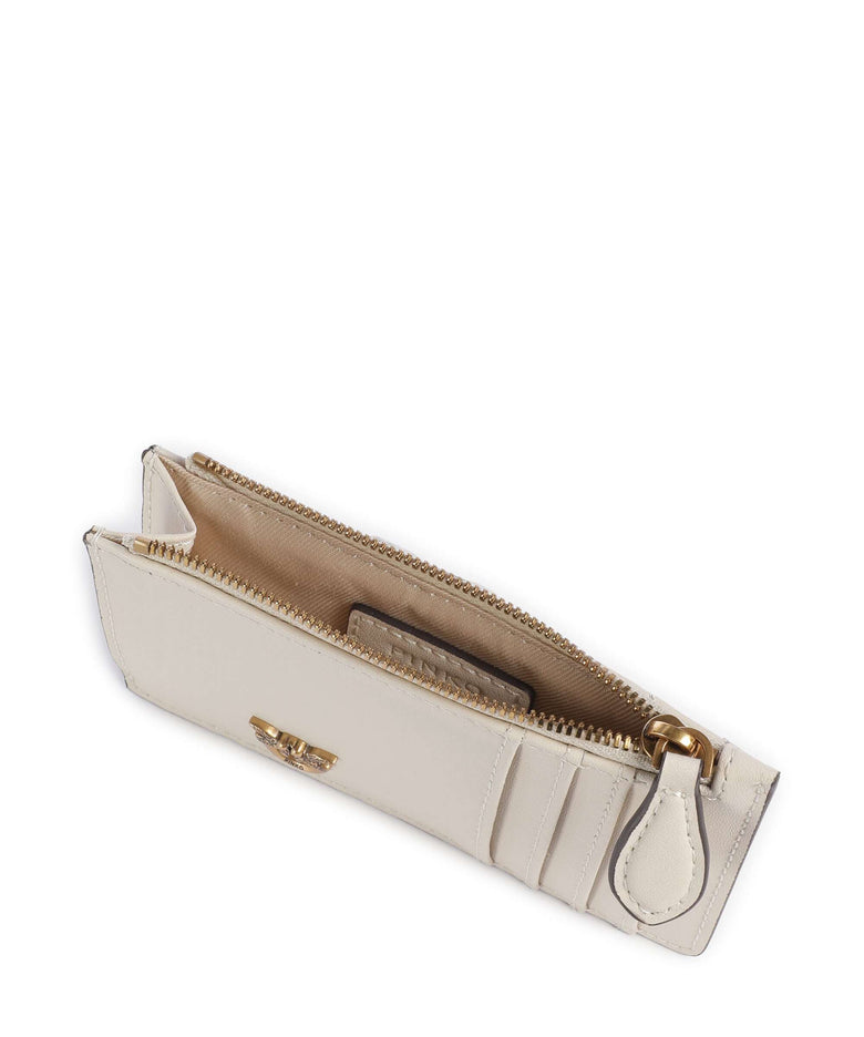 Pinko Airone Credit card holder bianco seta/antique gold