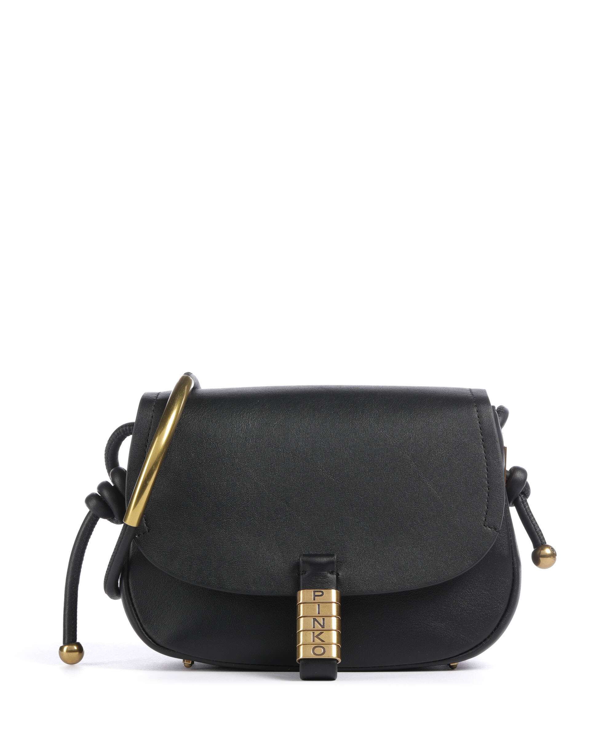 Pinko Saddle Mini Crossbody bag nero/antique gold