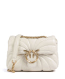 Pinko Love Puff Mini Sac porté épaule bianco seta/antique gold