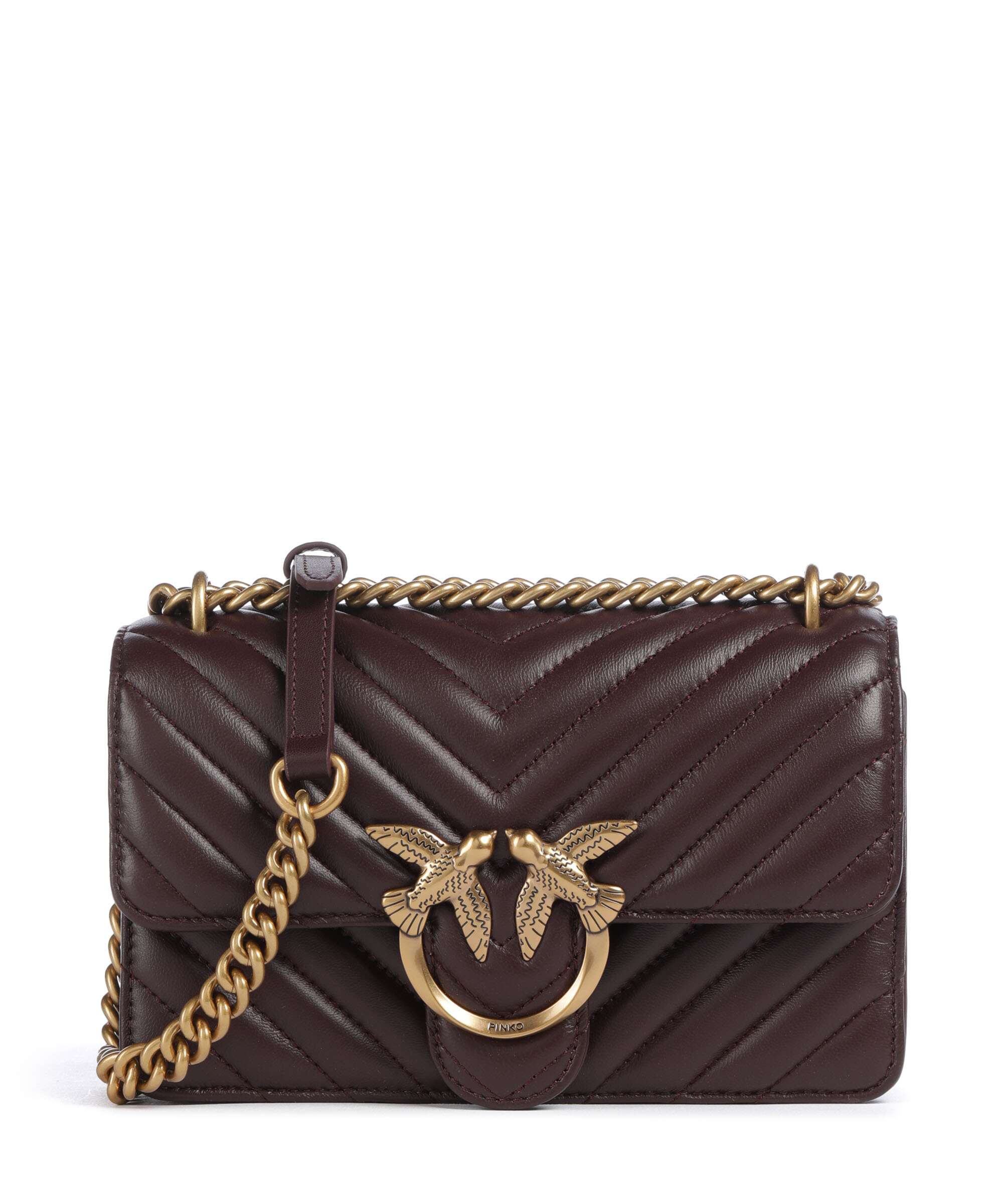 Pinko Love One Mini Shoulder bag uva di catawba/antique gold