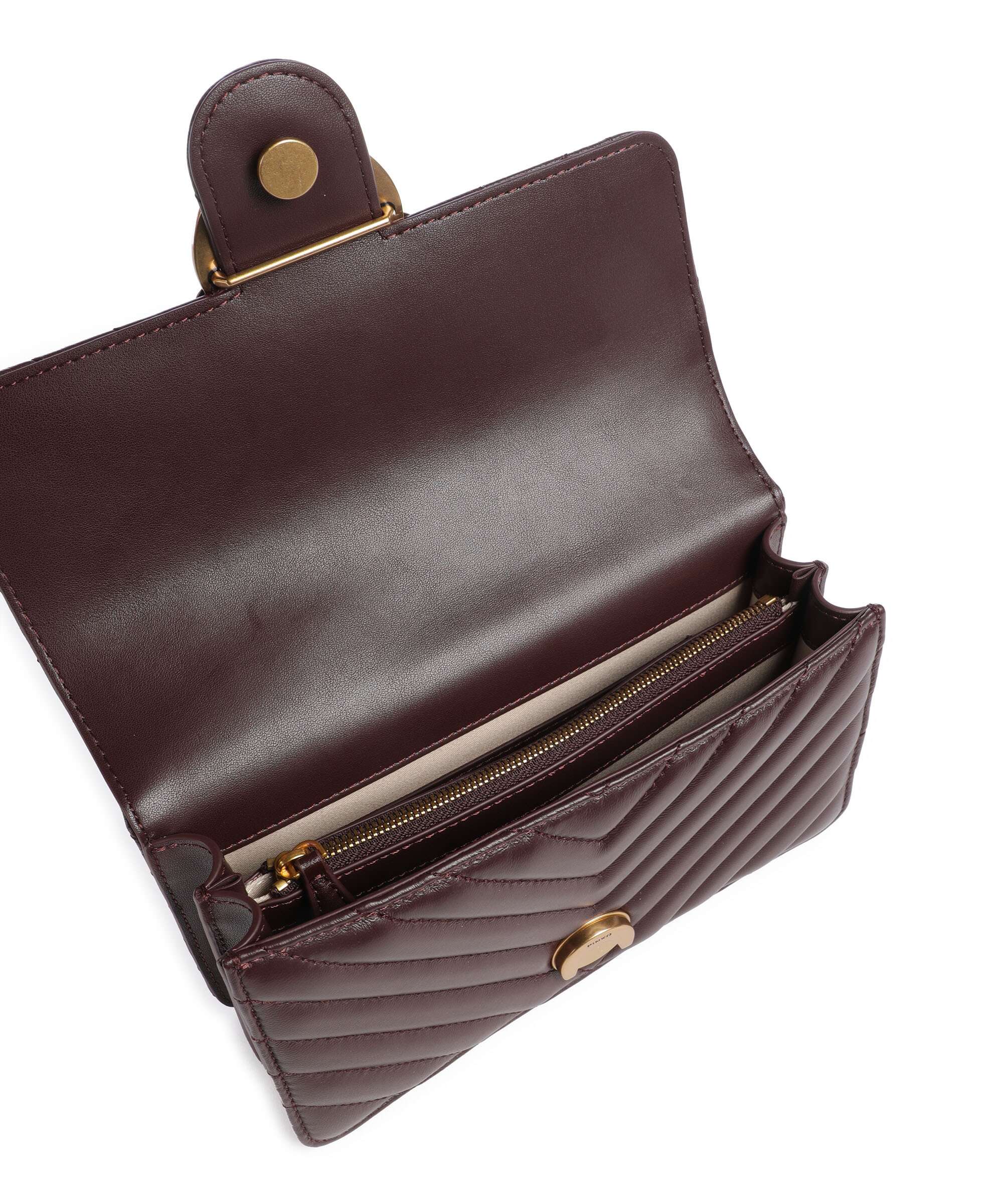 Pinko Love One Mini Shoulder bag uva di catawba/antique gold