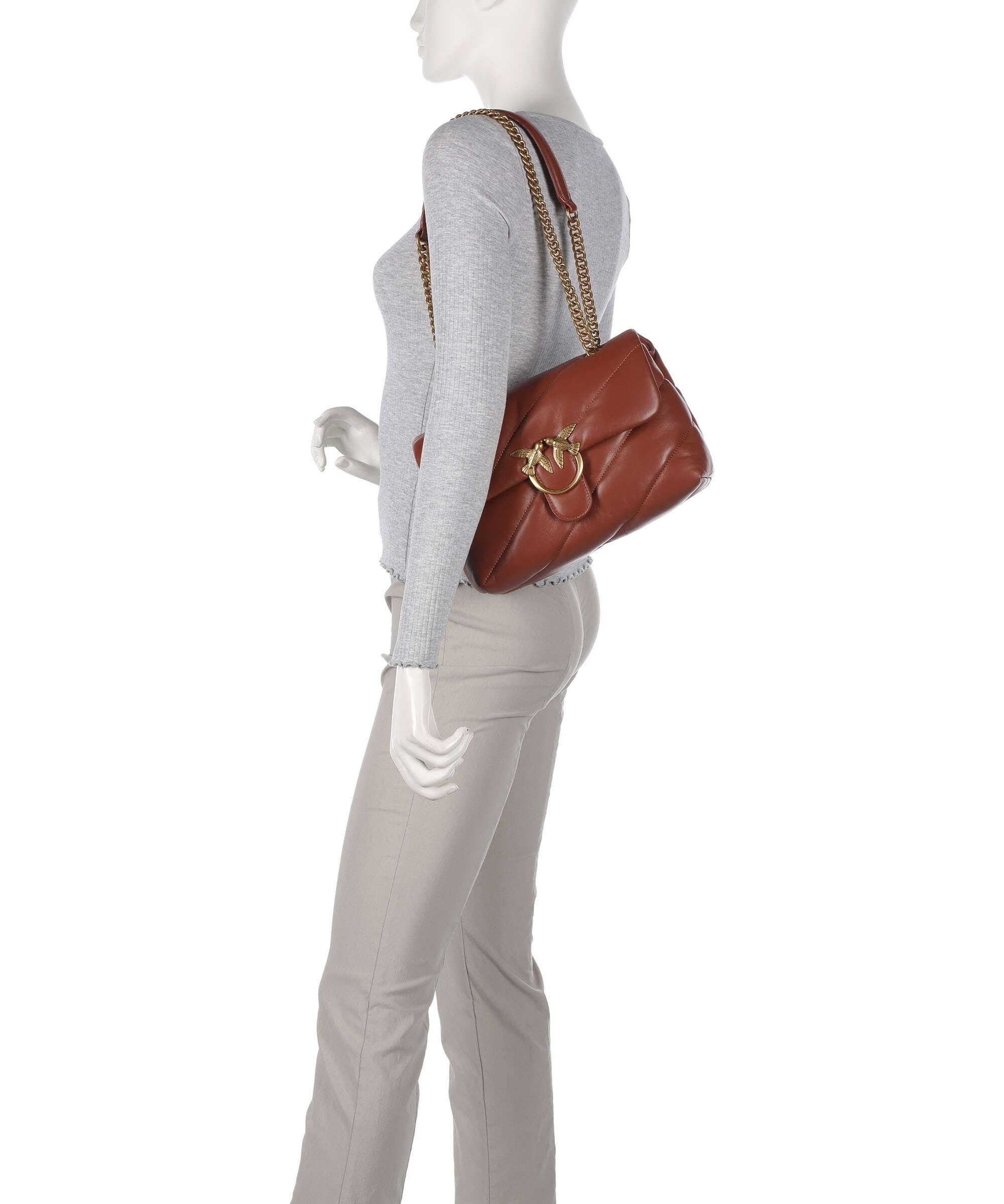 Pinko Love Puff Classic Shoulder bag arabo/antique gold