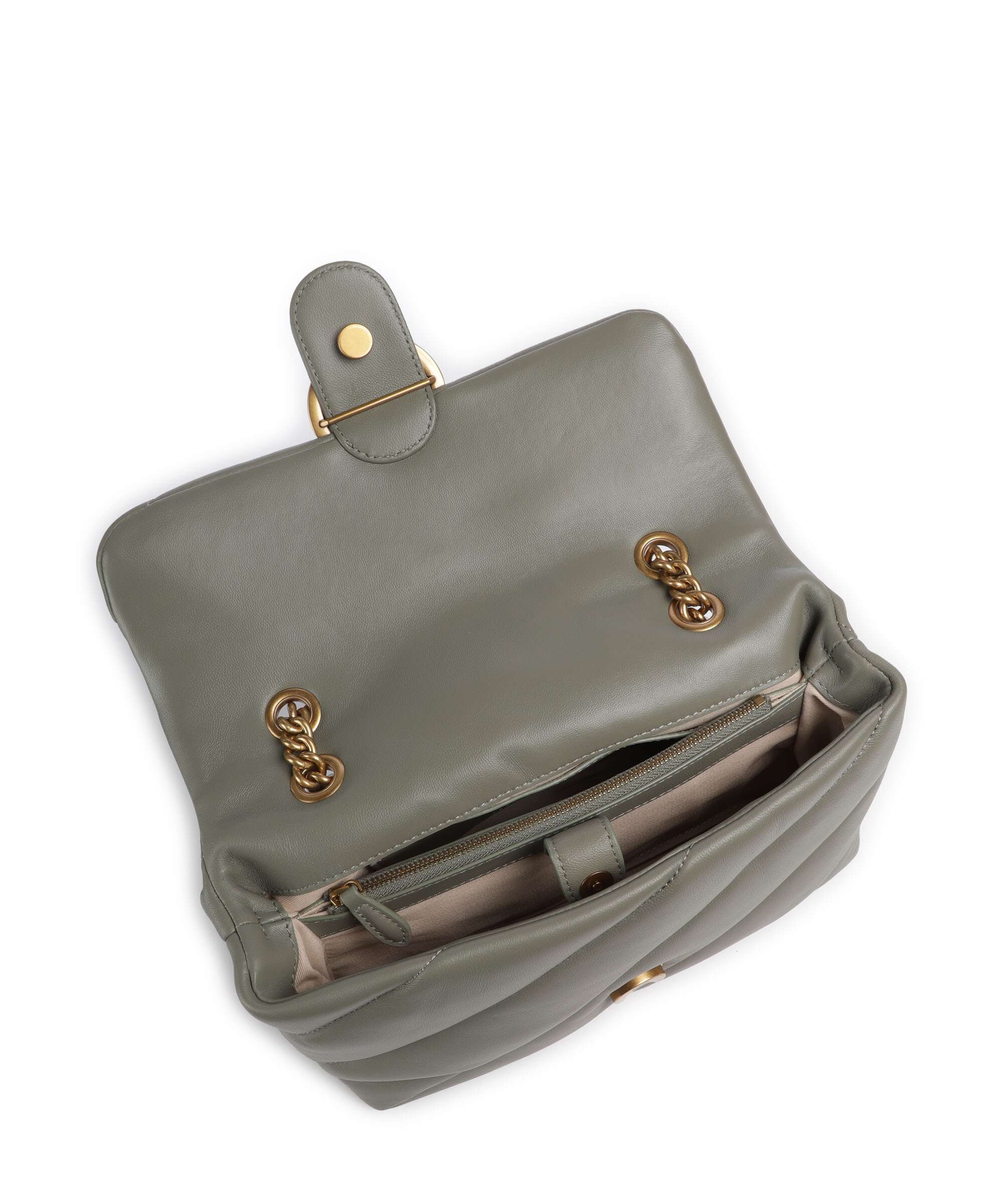 Pinko Love Puff Classic Shoulder bag verde vertiver/antique gold