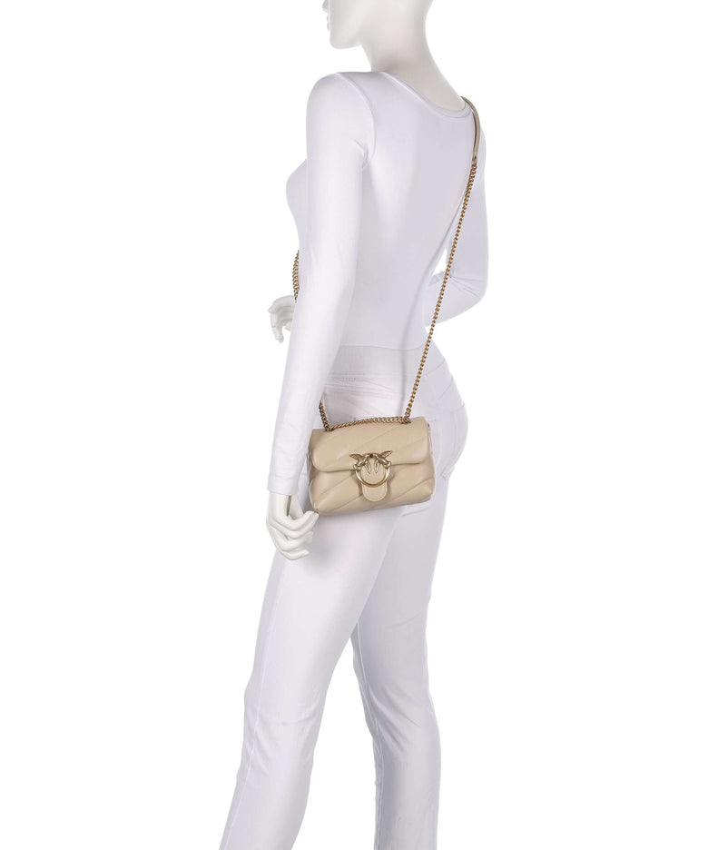 Pinko Love Puff Baby Shoulder bag beige/grigio fumo/antique gold