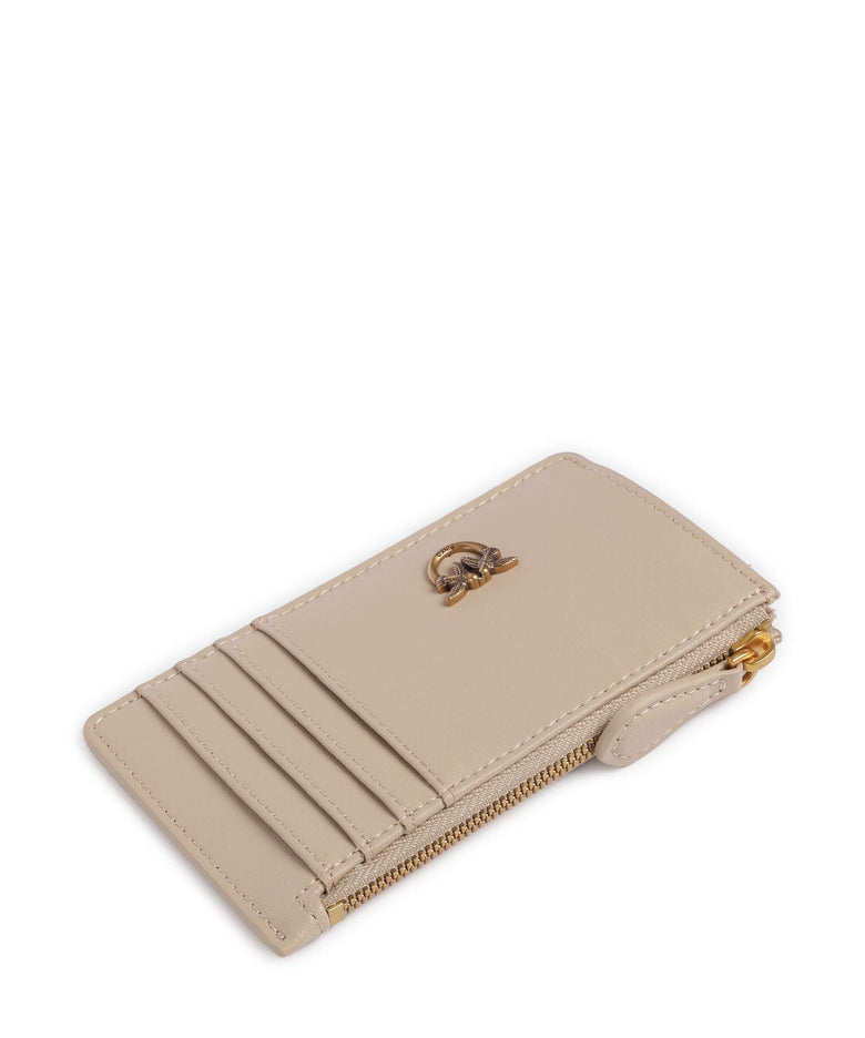 Pinko Airone Credit card holder beige/grigio fumo/antique gold