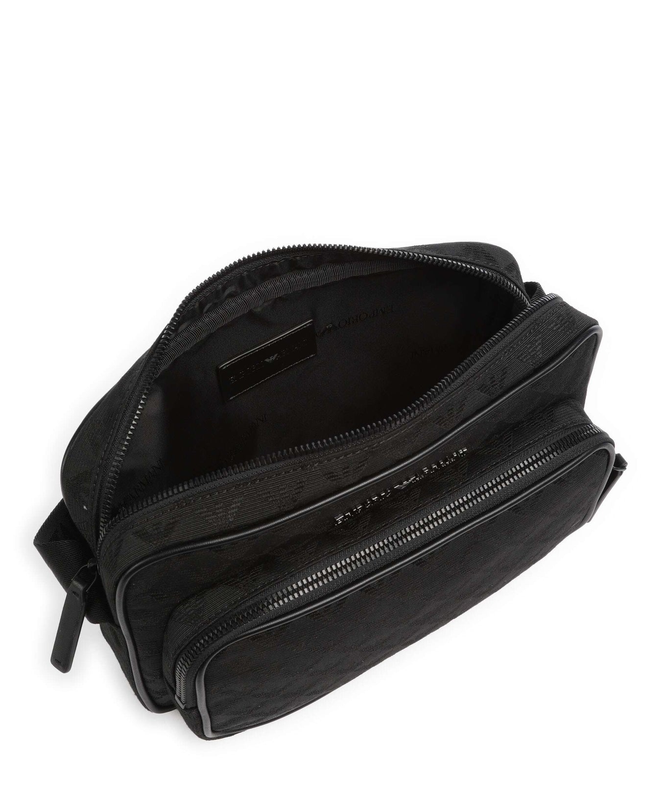 Emporio Armani Omnia Jacquard Crossbody bag black