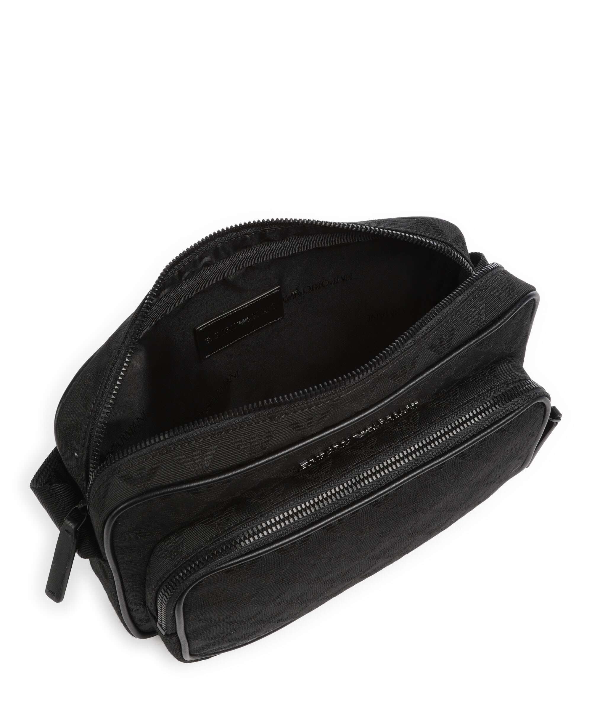 Emporio Armani Omnia Jacquard Crossbody bag black