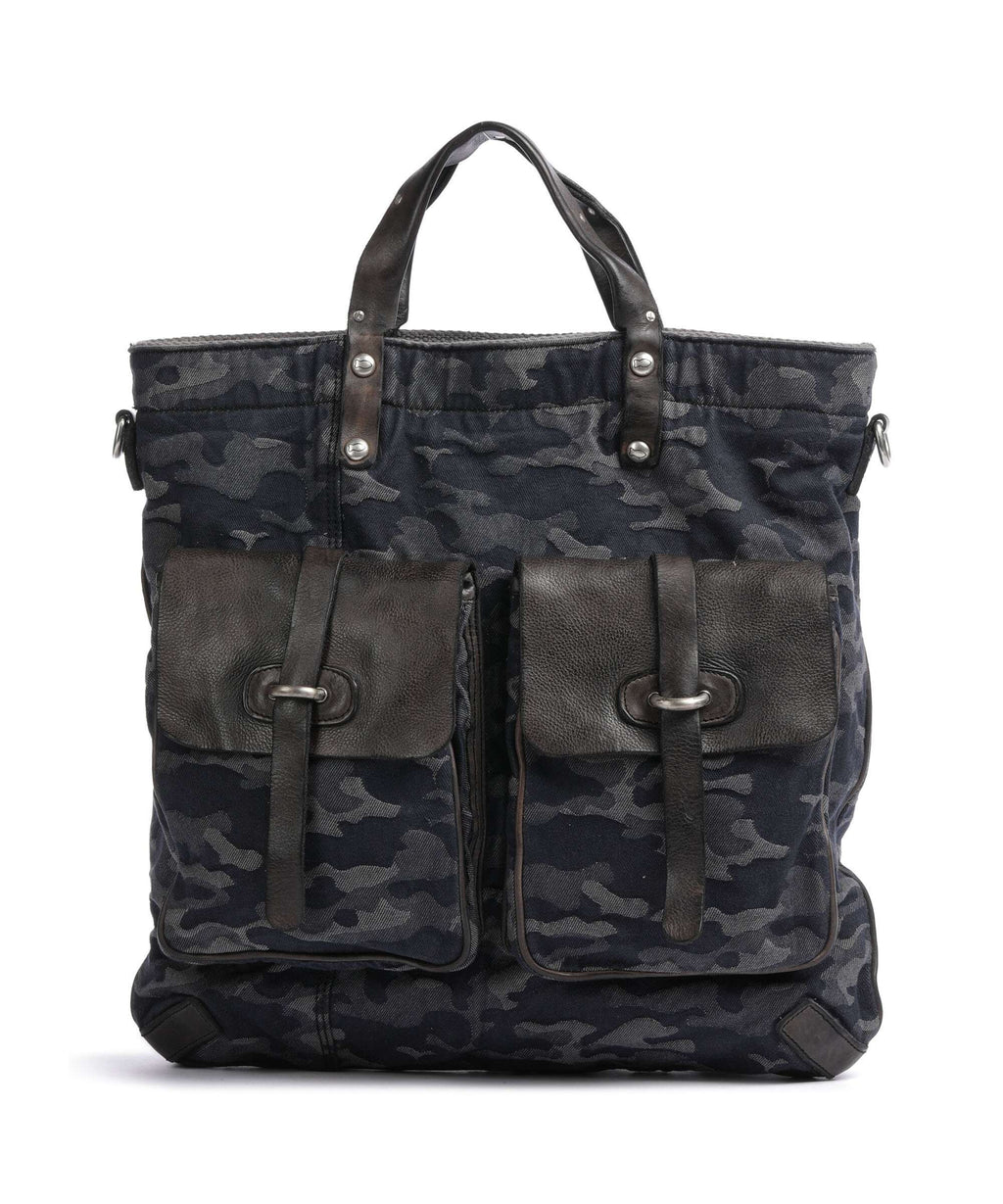 Campomaggi Backpack bag camouflage blue/dark grey