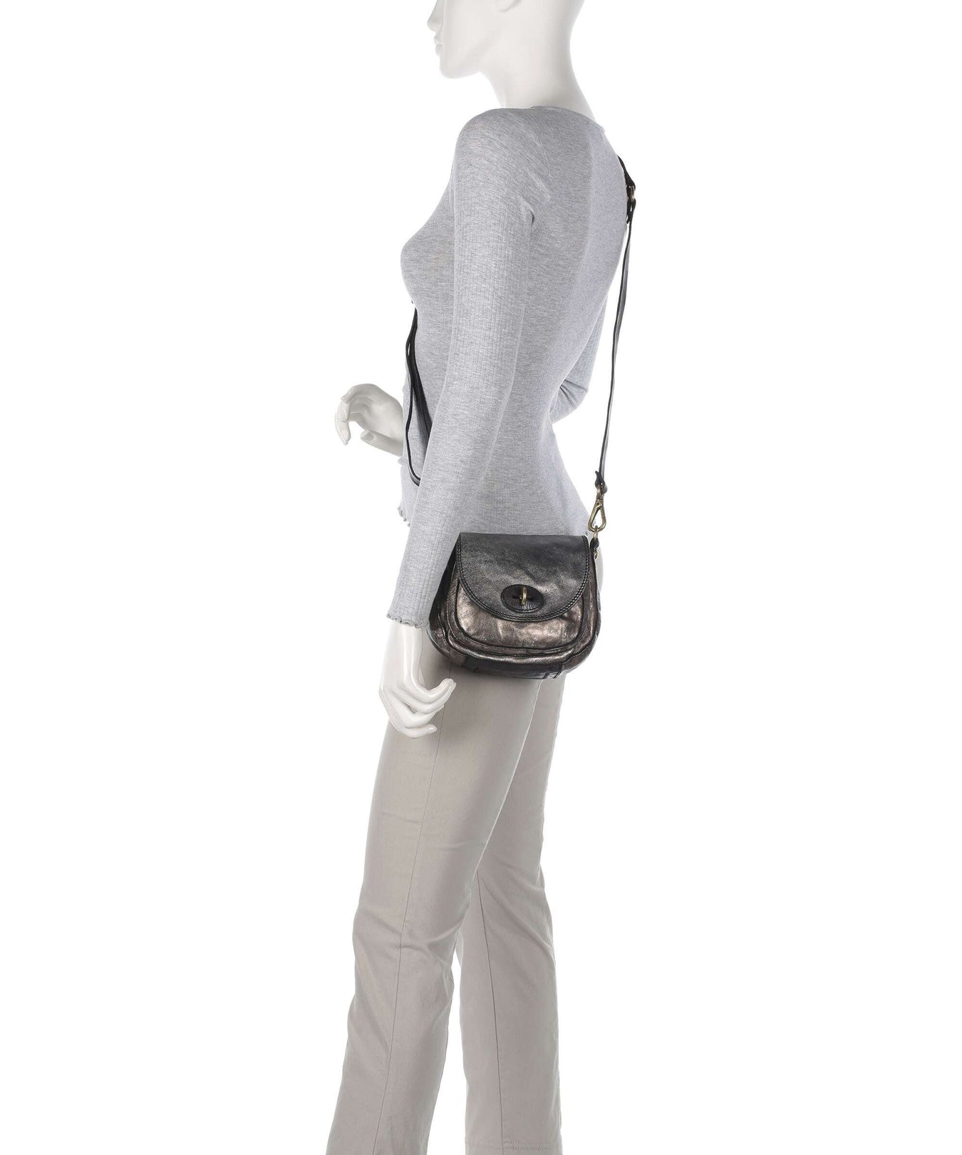 Campomaggi Shoulder bag lead grey