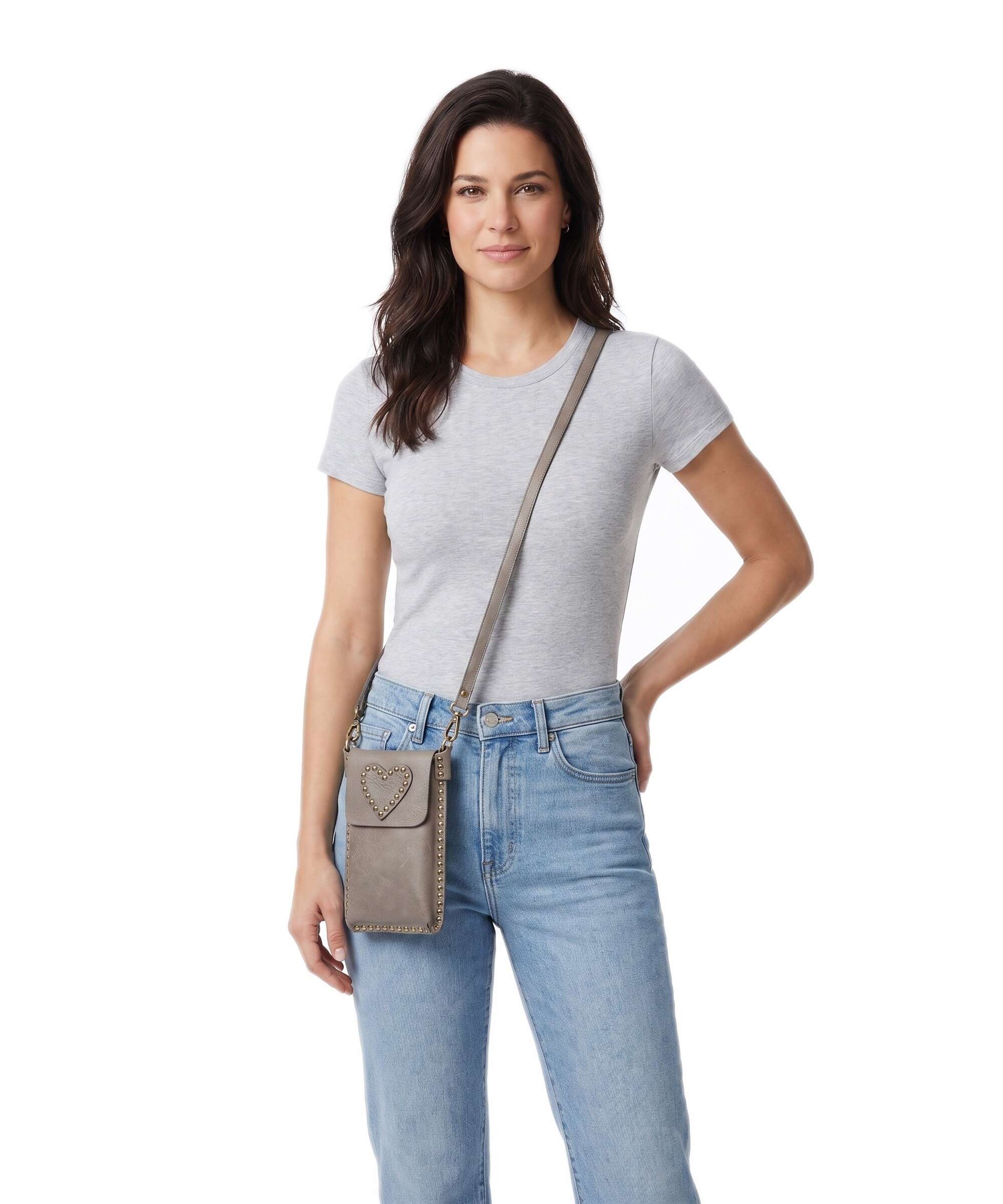 Campomaggi Phone bag cement