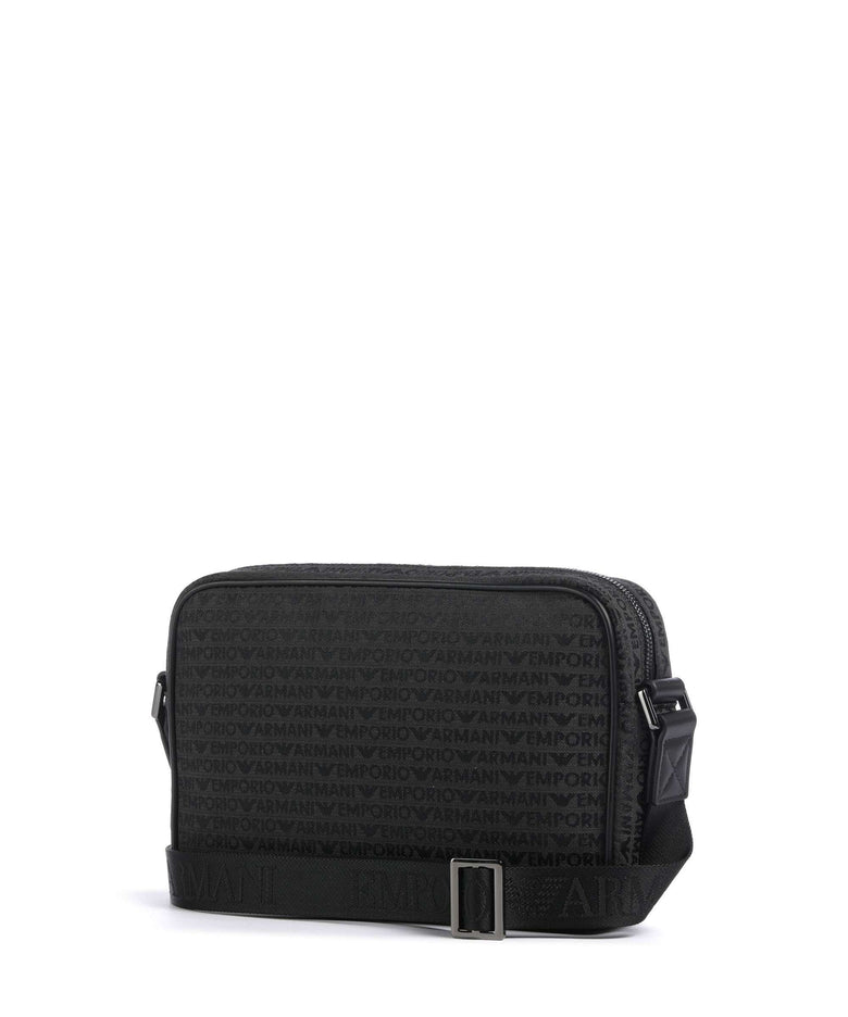 Emporio Armani Logo Jacquard Crossbody bag bristol black