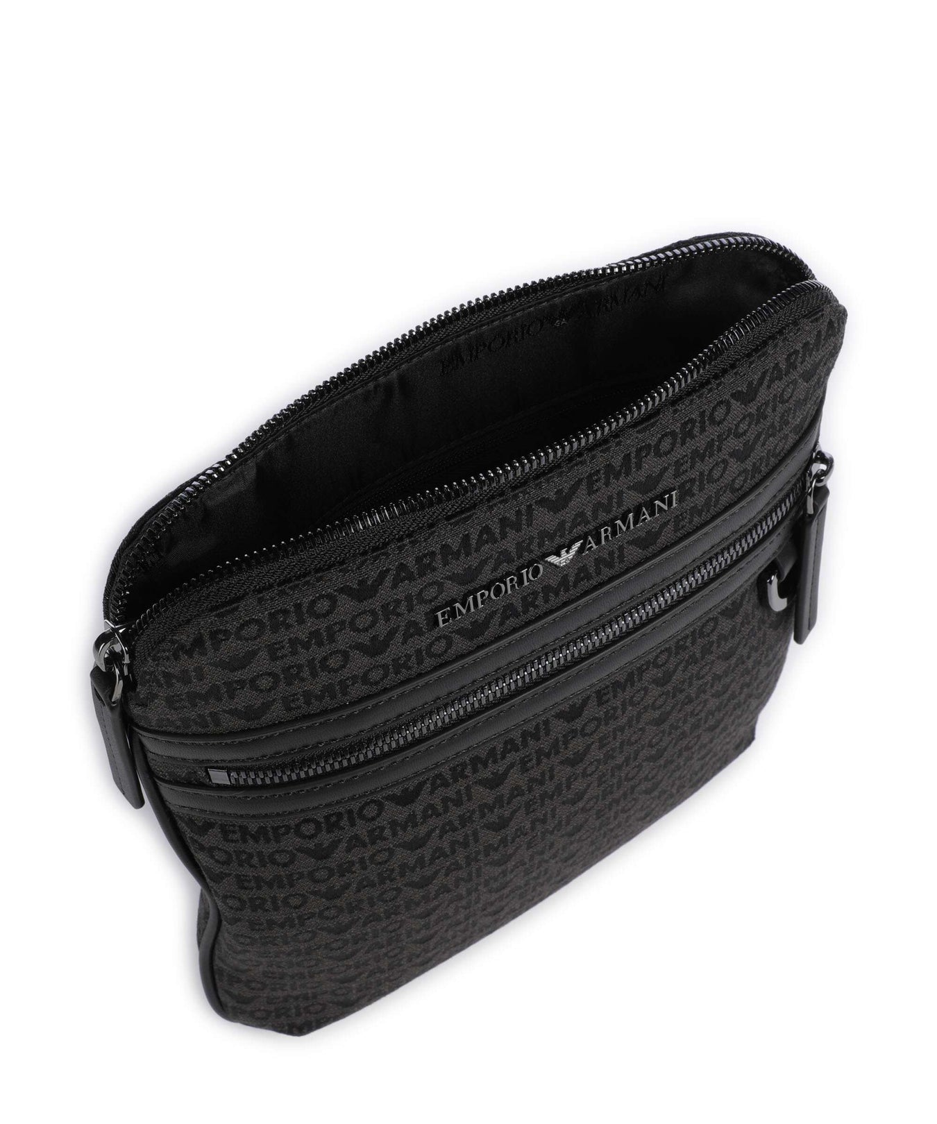 Emporio Armani Logo Jacquard Crossbody bag bristol black