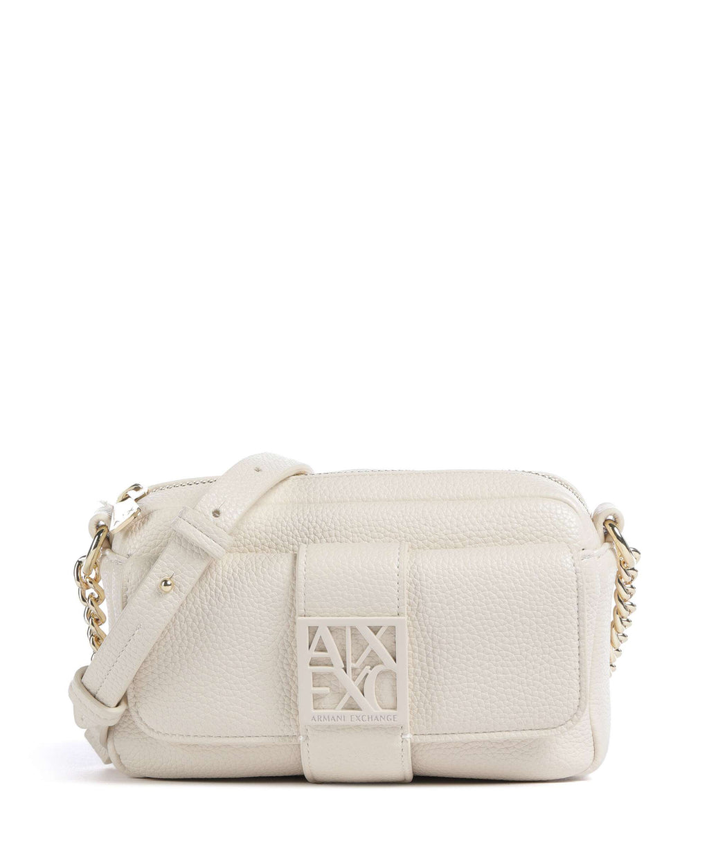 Armani Exchange Susie Soft Crossbody bag offwhite