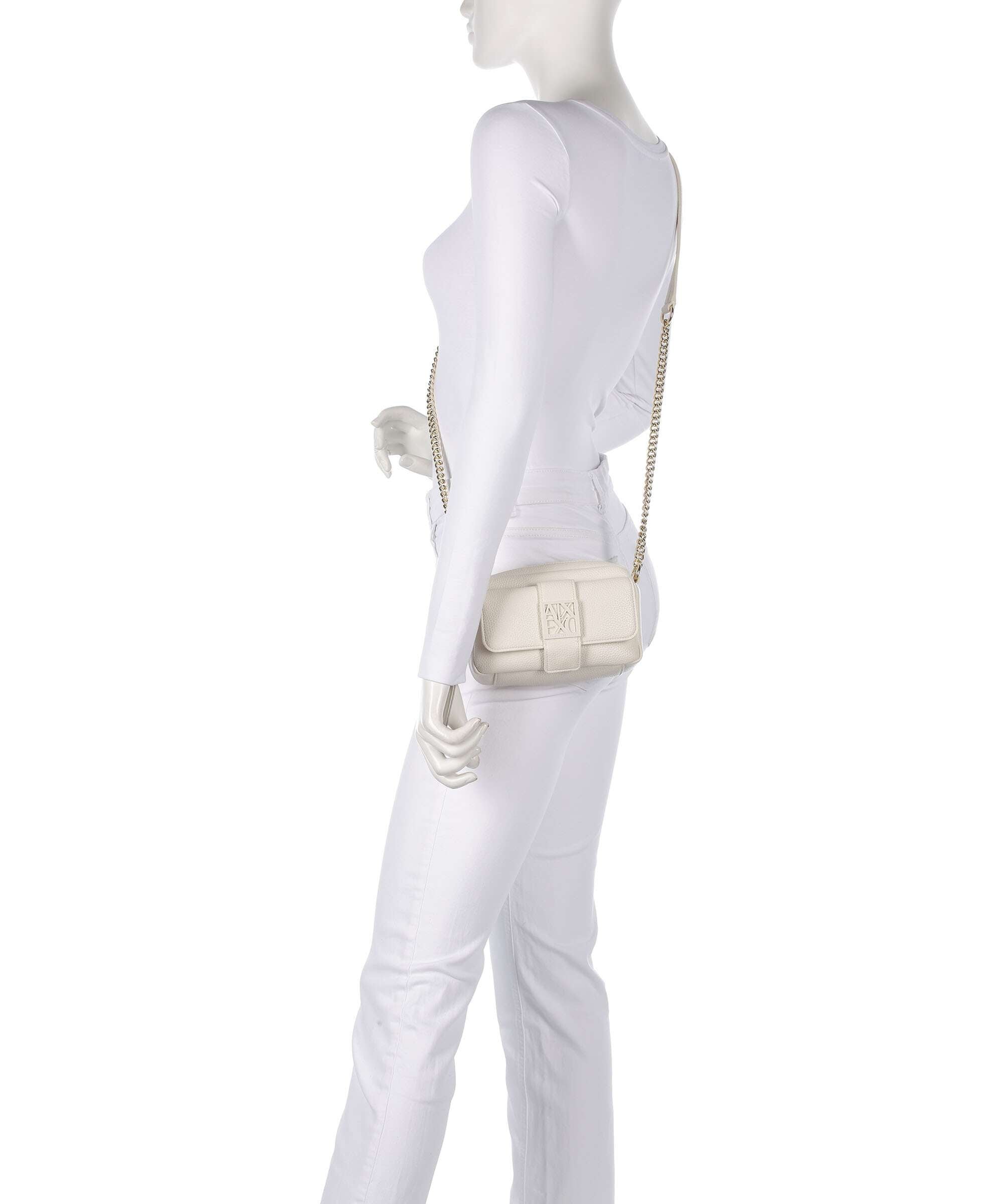 Armani Exchange Susy Soft Crossbody bag offwhite