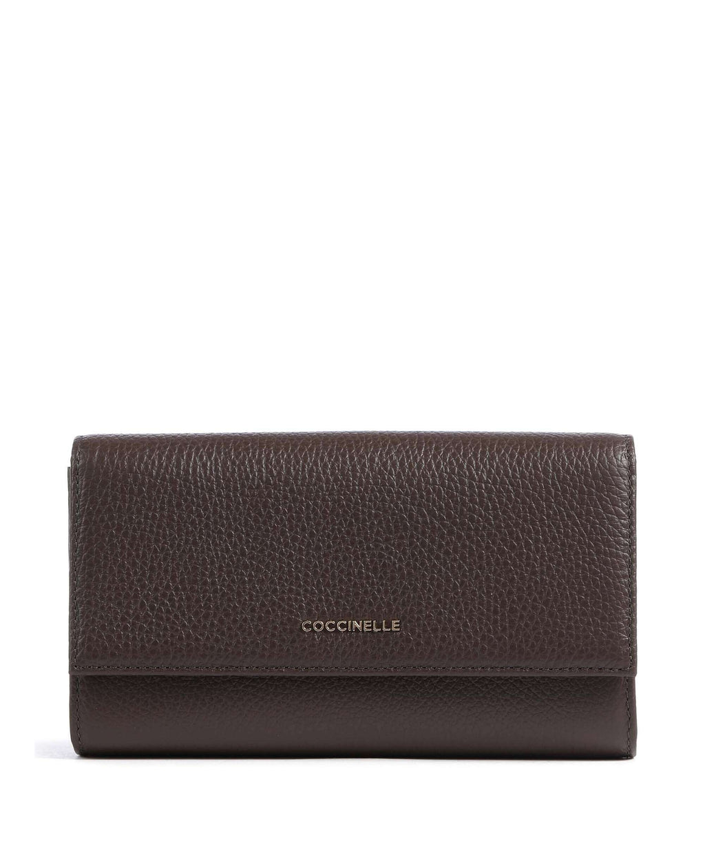 Coccinelle Metallic Soft Wallet fondant brown