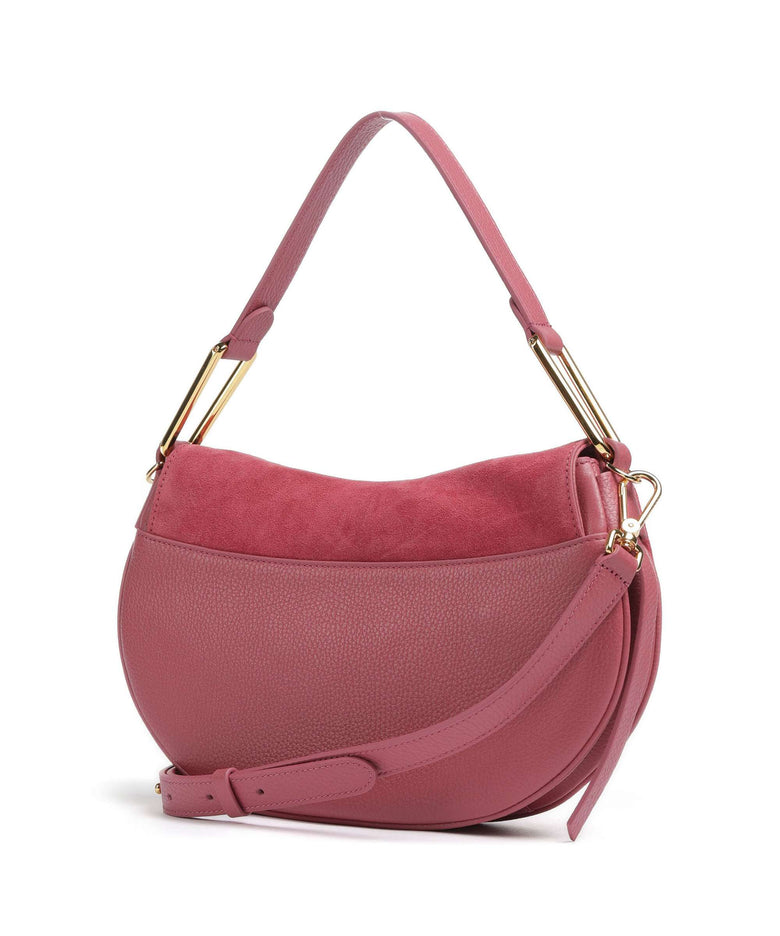 Coccinelle Magie Suede Shoulder bag rosewood