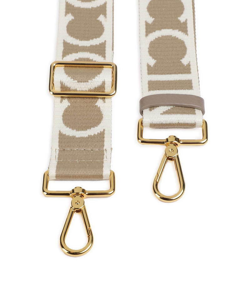 Coccinelle Nastro Signature Bag strap sand/warm taupe
