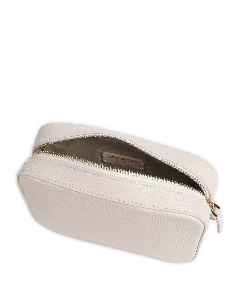Coccinelle Tebe Crossbody bag lambskin white