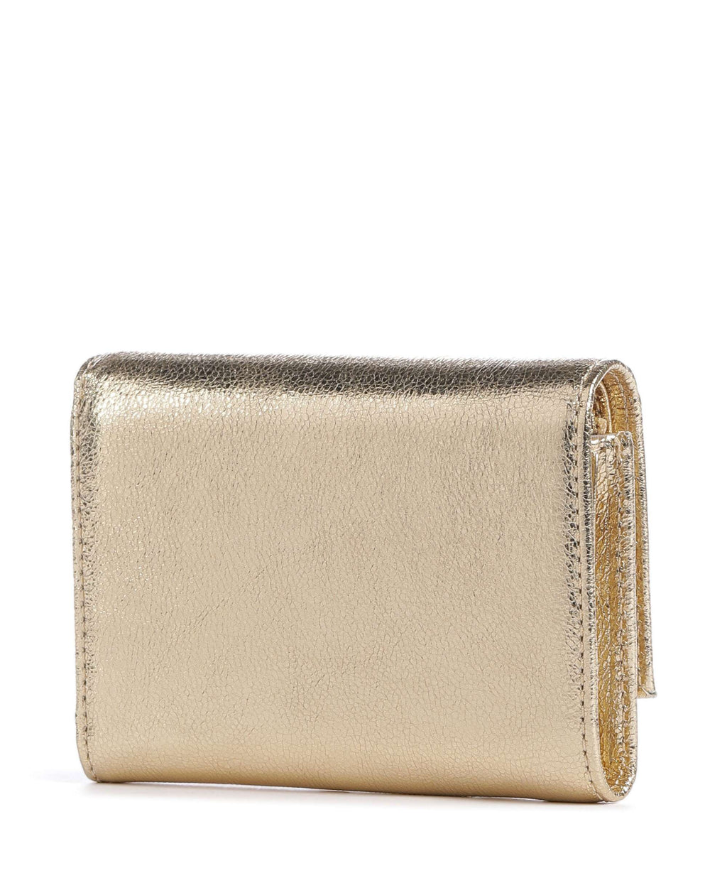 Coccinelle Metallic Smooth Metal Wallet golden