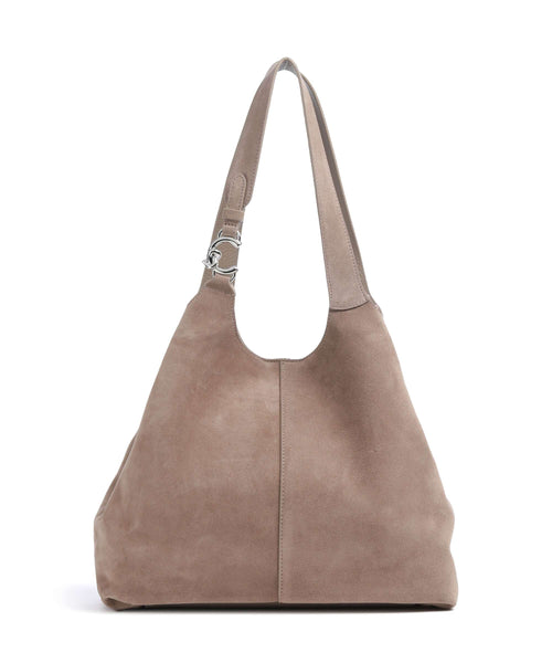 Coccinelle C-Easy Suede Hobo bag warm taupe