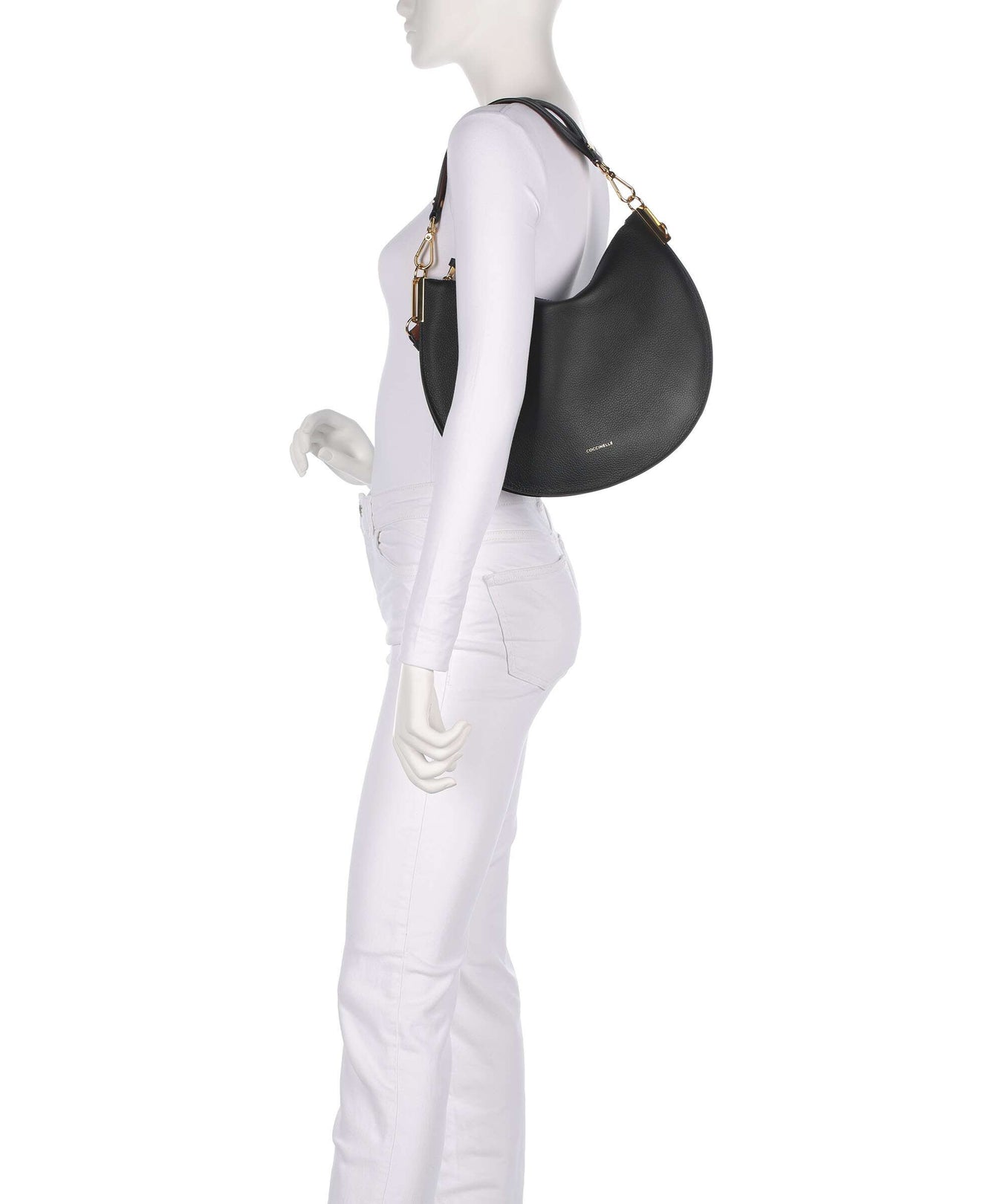 Coccinelle Sunup Hobo bag noir/cognac