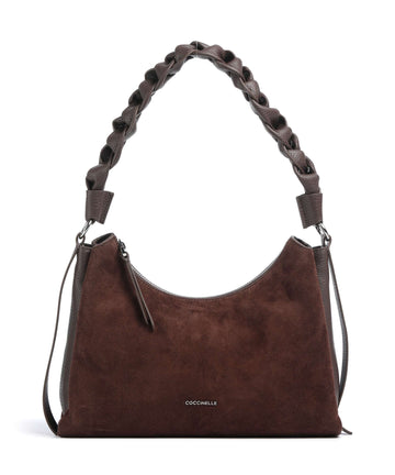 Coccinelle Boheme Suede Sac porté épaule brunette