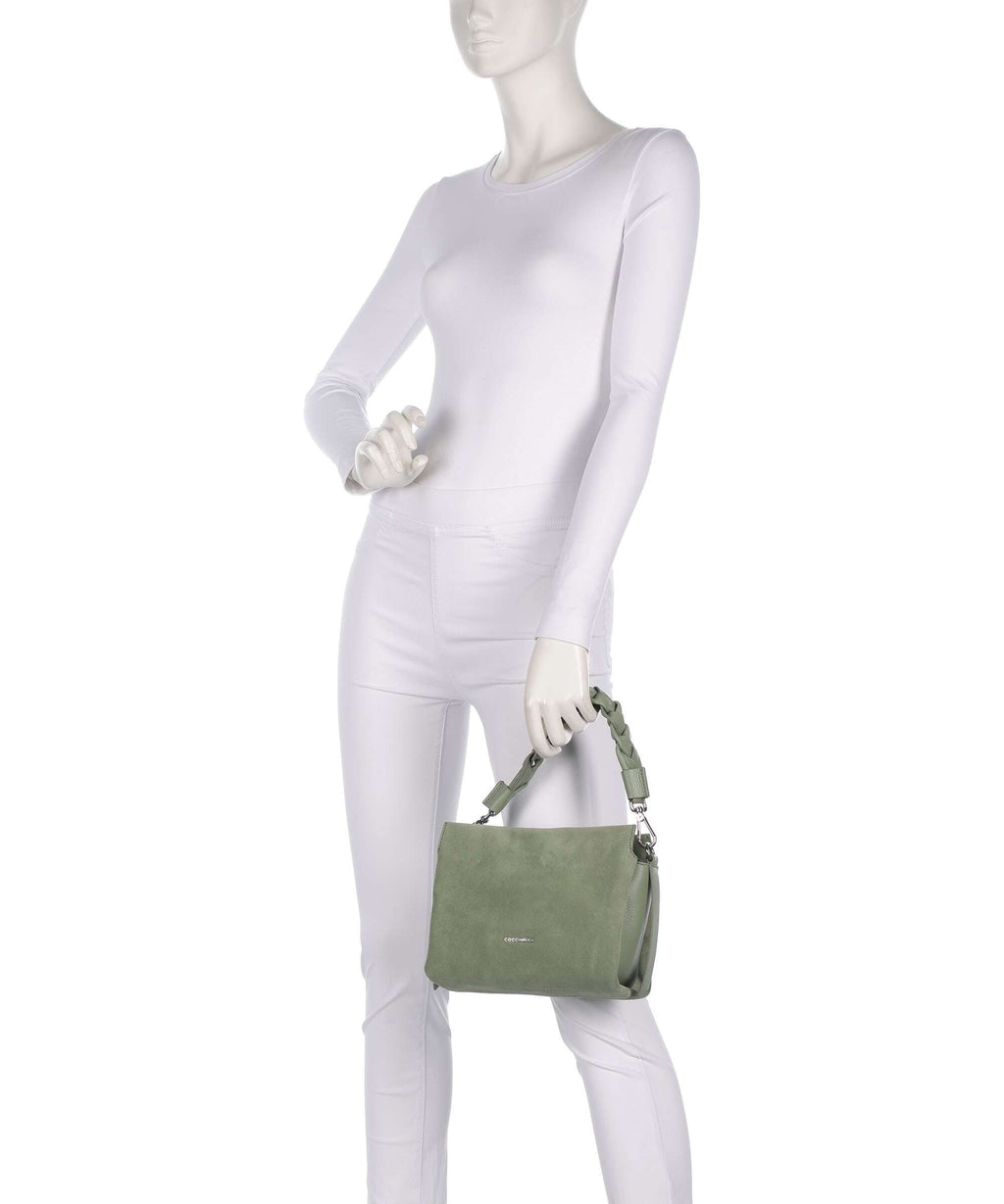 Coccinelle Boheme Suede Handbag greenery