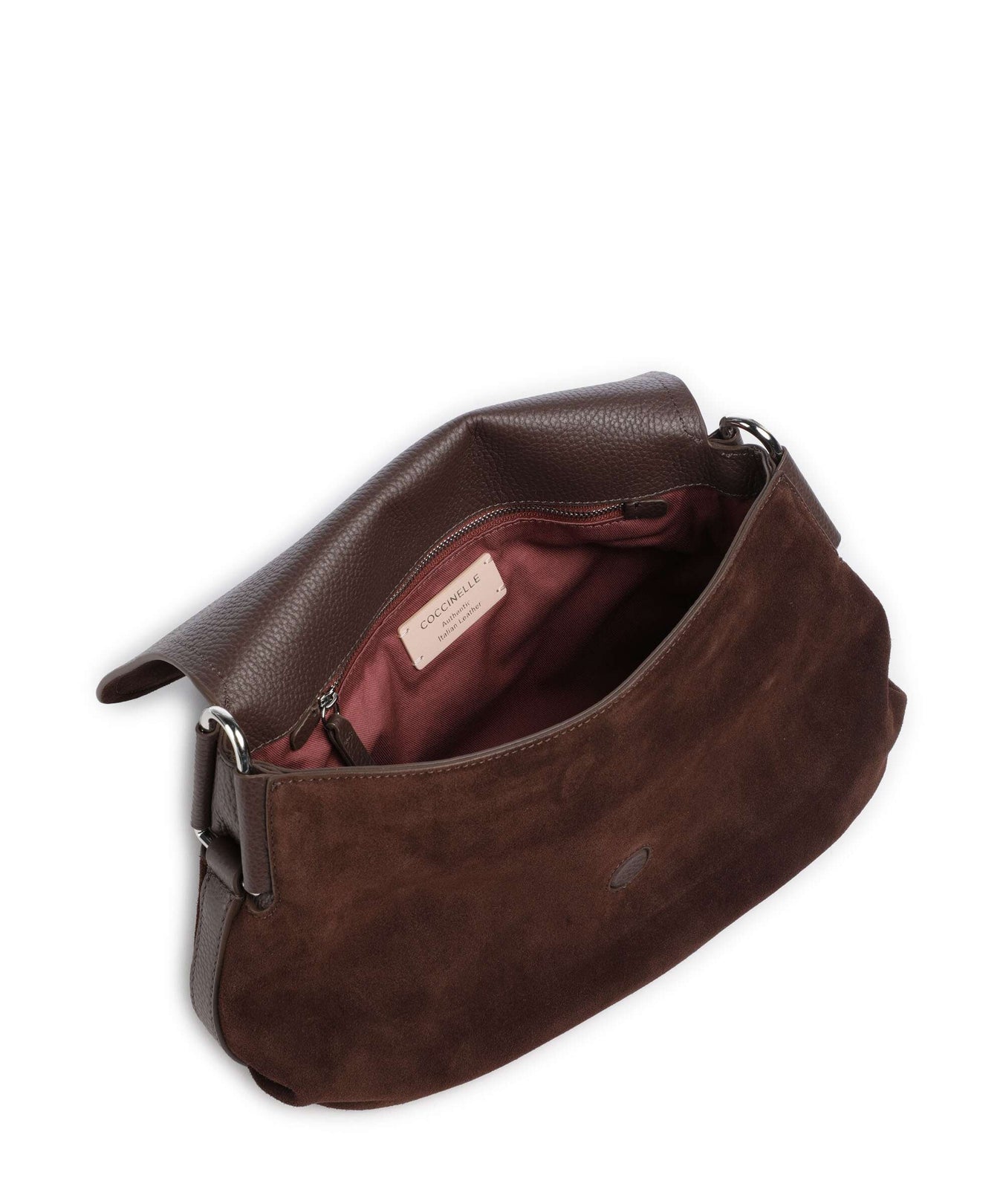 Coccinelle Rebekka Suede Shoulder bag brunette