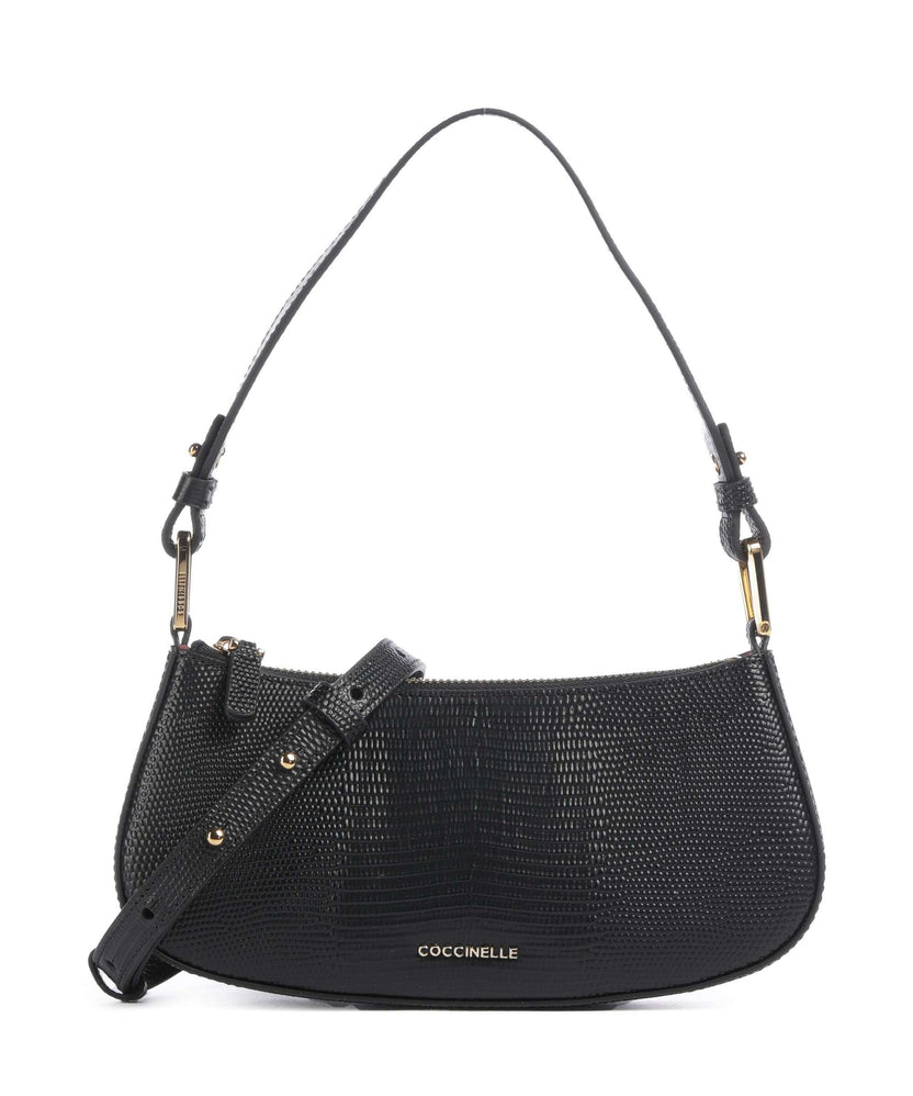 Coccinelle Merveille Lizard Shoulder bag noir
