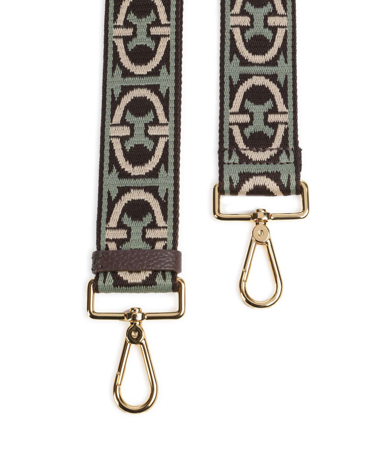 Coccinelle Nastro Monogram Tricolor Bag strap multicolour/green/brun
