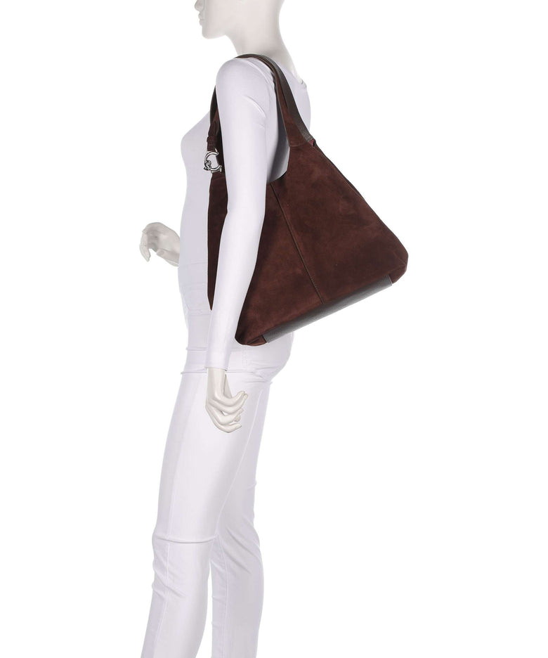 Coccinelle C-Easy Suede Hobo bag brunette