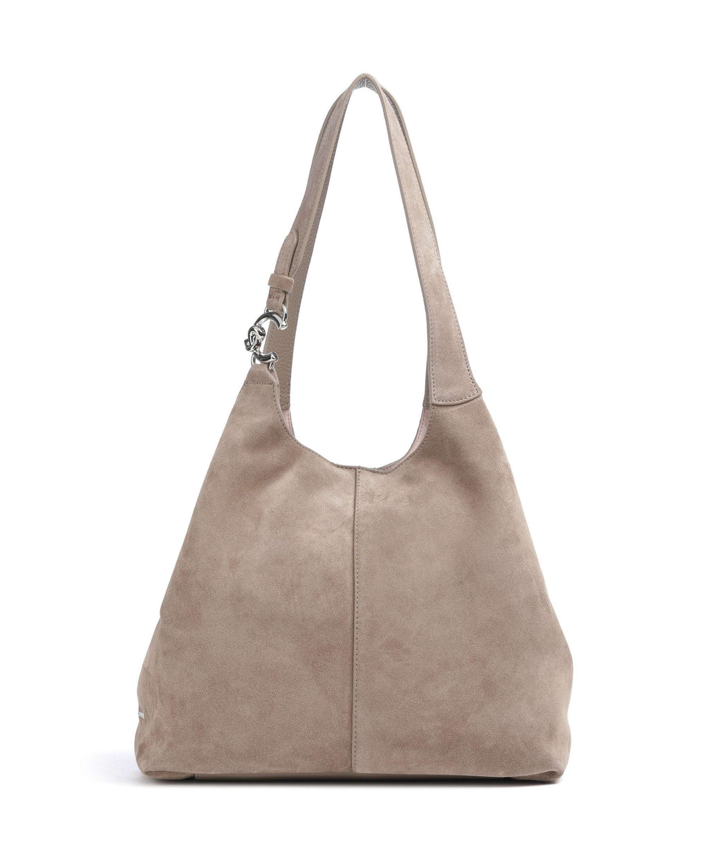 Coccinelle C-Easy Suede Hobo bag warm taupe