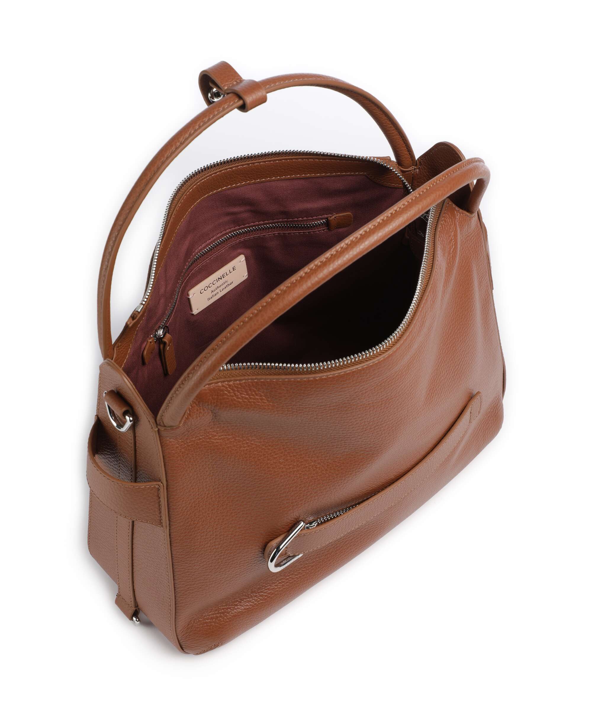 Coccinelle Gretel Ribbon Hobo bag cognac