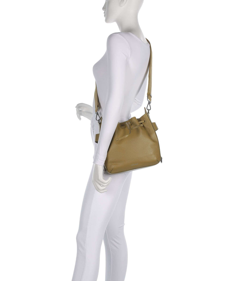 Coccinelle Gretel Ribbon Bucket bag seagrass