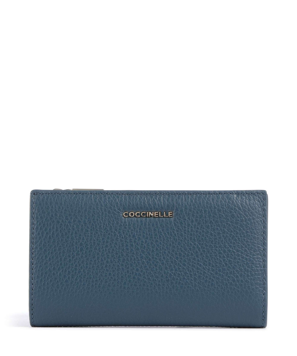 Coccinelle Metallic Soft RFID Wallet deep blue