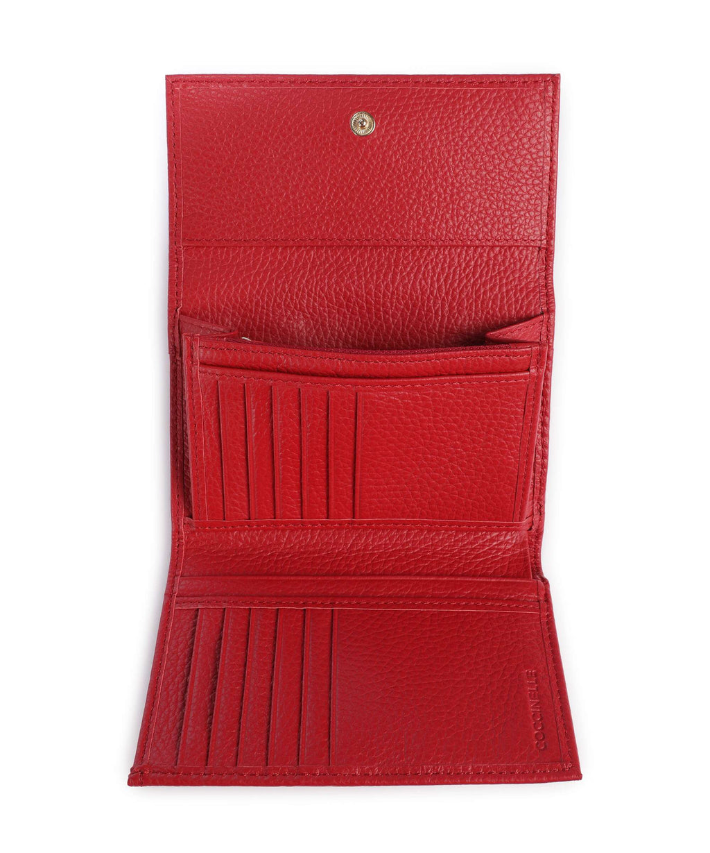Coccinelle Metallic Soft Wallet scarlet