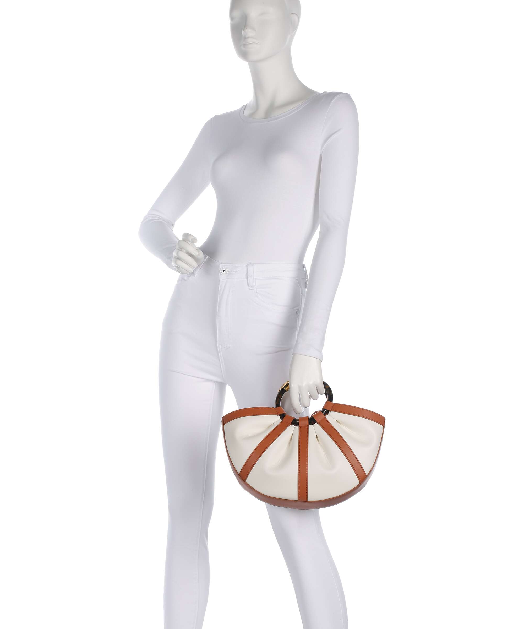 Coccinelle Shell Handbag crab/pearl