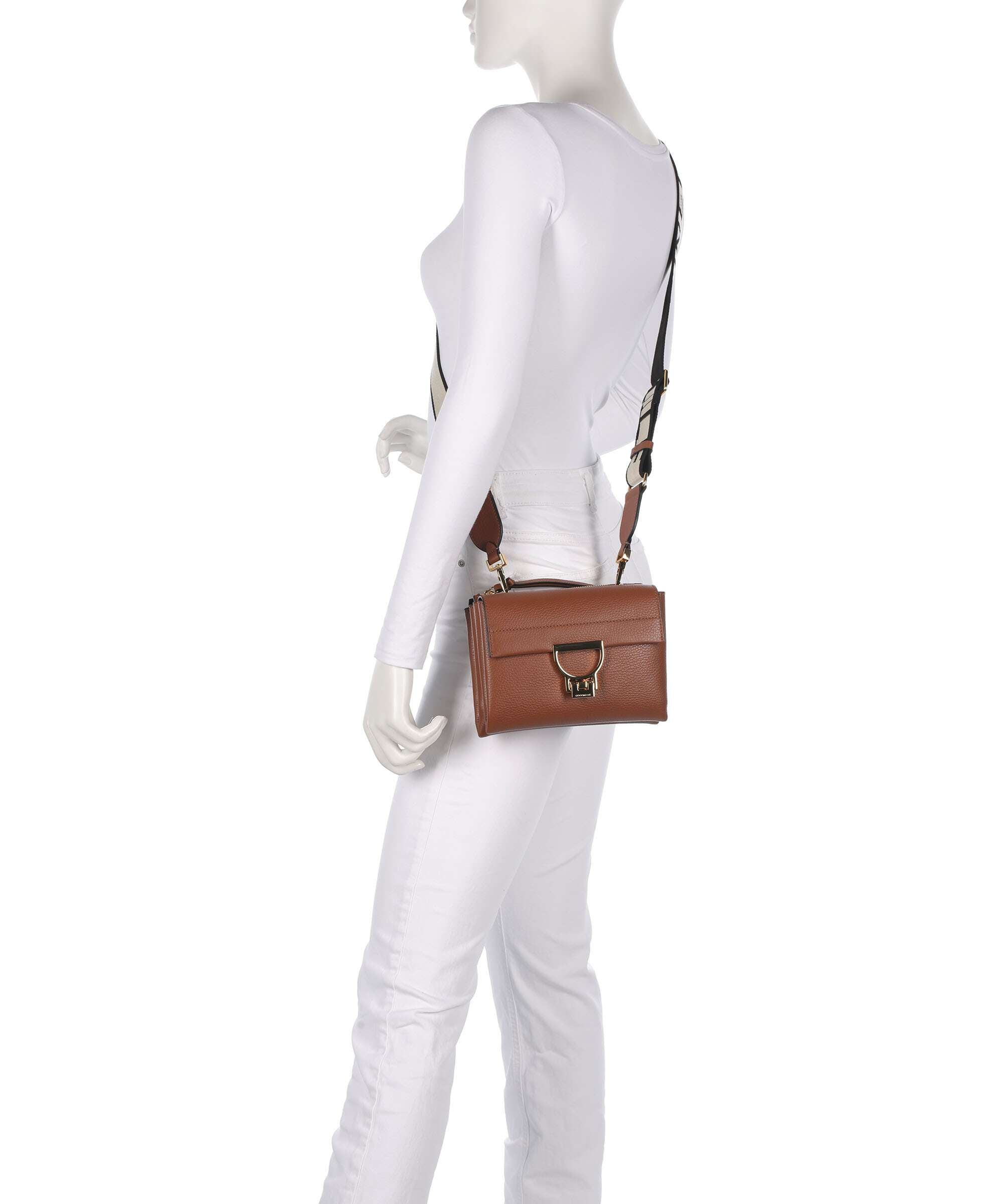 Coccinelle Arlettis Signature Crossbody bag cognac