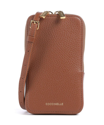 Coccinelle Flor Pochette telephone cognac