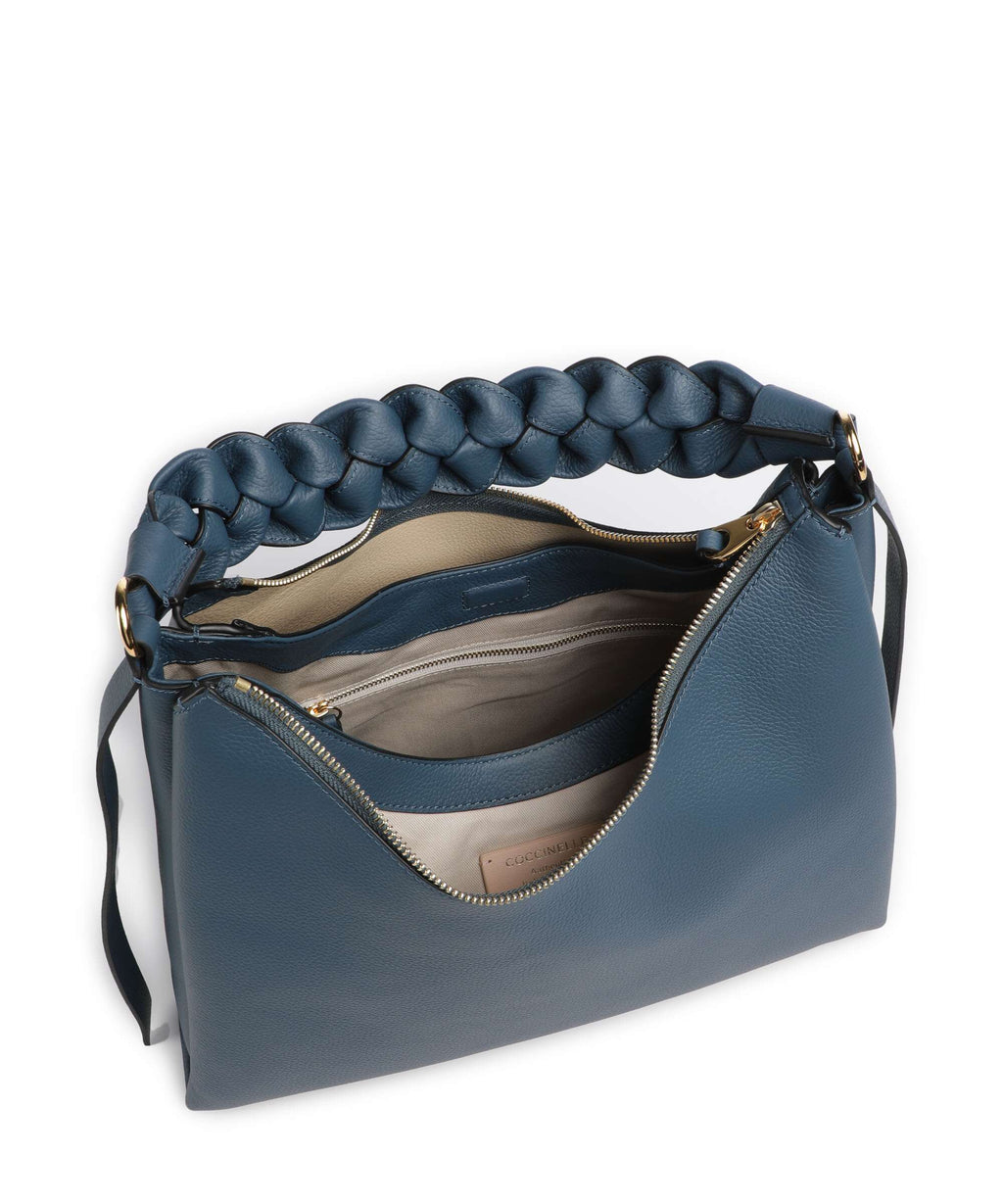 Coccinelle Boheme Grana Double Hobo bag deep blue/sandshell