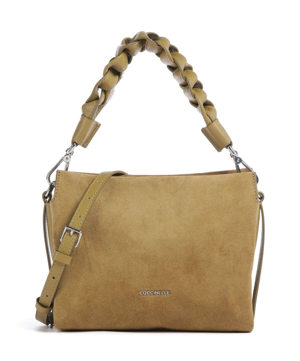 Coccinelle Boheme Suede Handbag seagrass