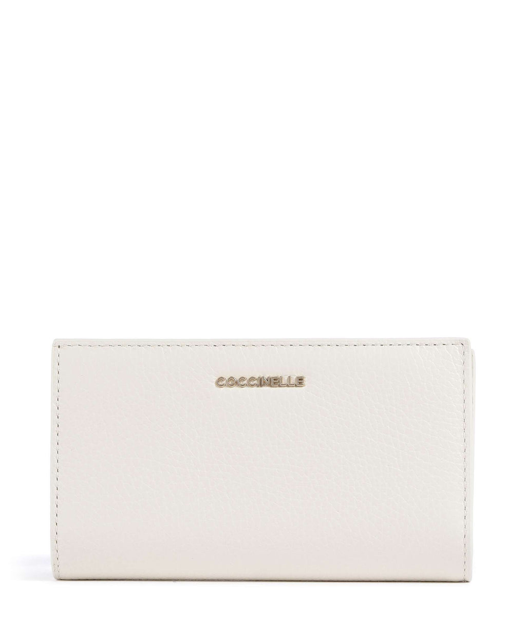 Coccinelle Metallic Soft Wallet pearl