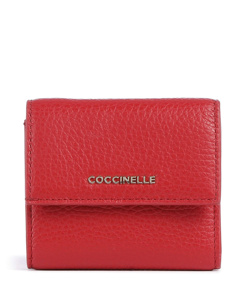 Coccinelle Metallic Soft Wallet scarlet