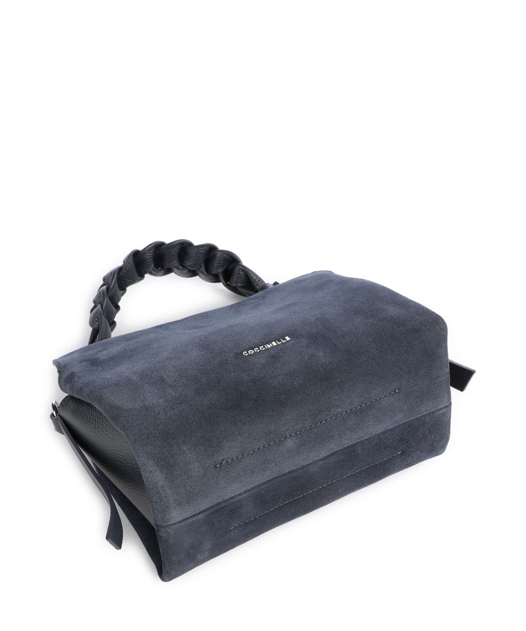 Coccinelle Boheme Suede Handbag midnight blue