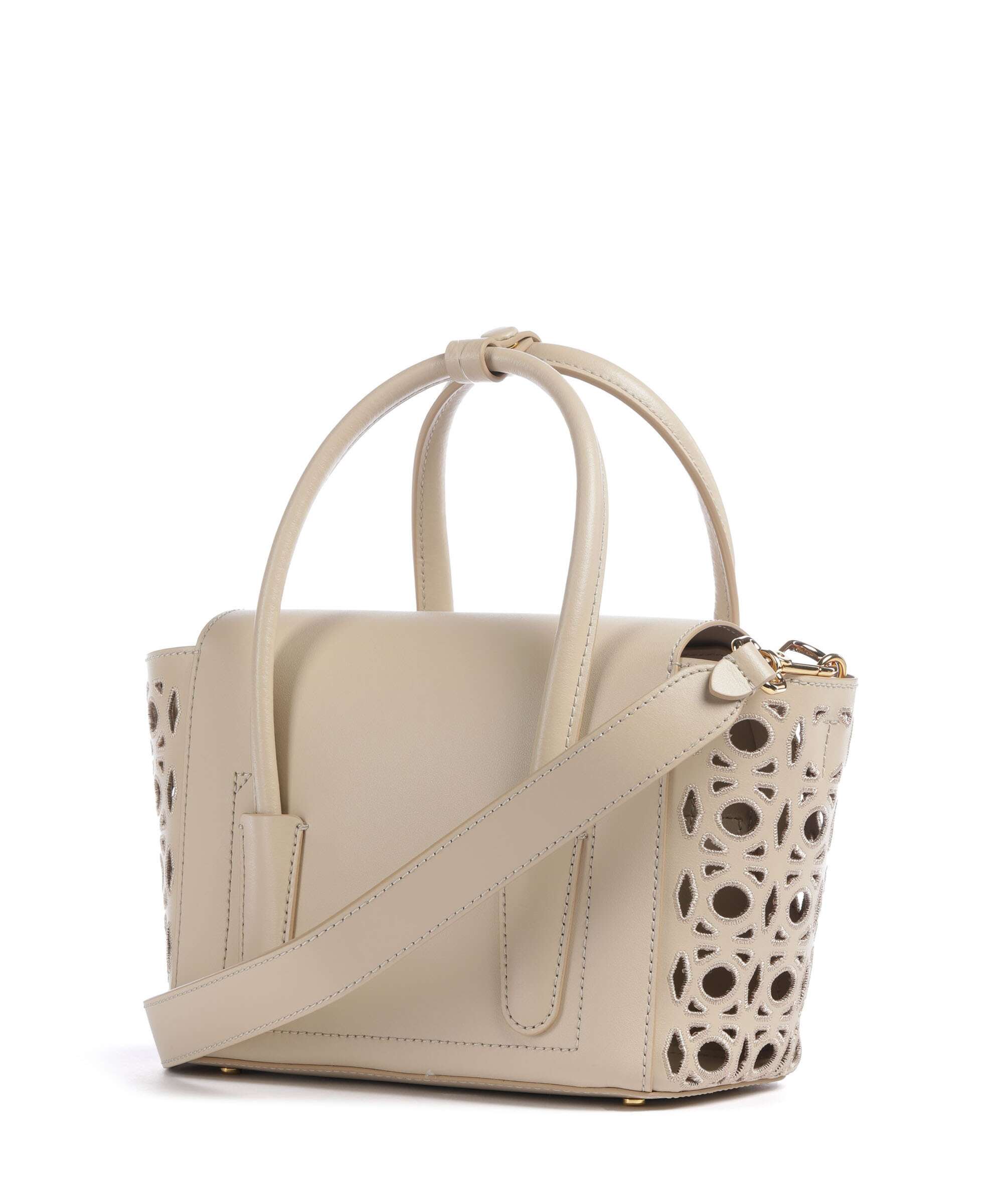 Coccinelle Beat Double Monogram Handbag sandshell